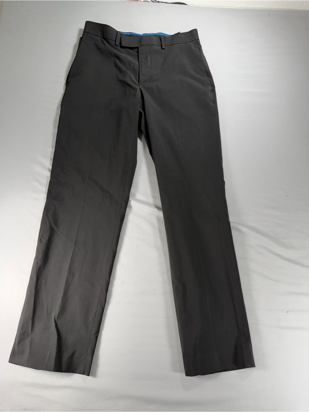 Axist Men's Charcoal Grey Flat Front Dress Pants Trousers 32x30 #1114